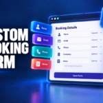 WordPress booking plugin with custom fields shown in the Creavi booking form editor.